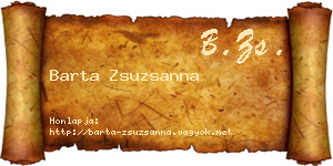 Barta Zsuzsanna névjegykártya